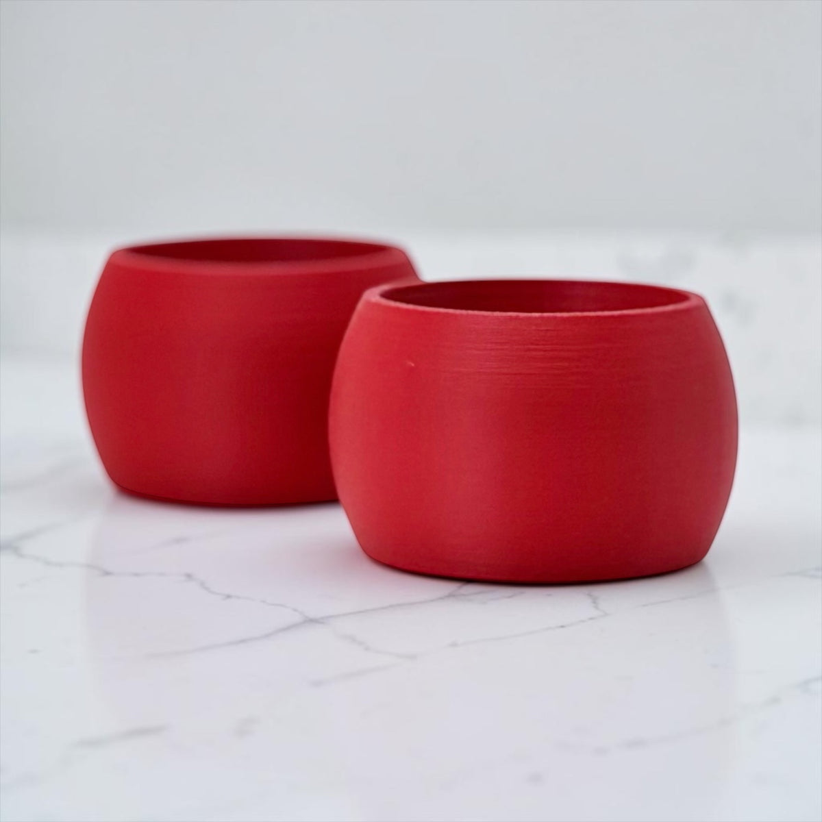Colorful Matte Dinner Napkin Rings, Plant-Based Plastic