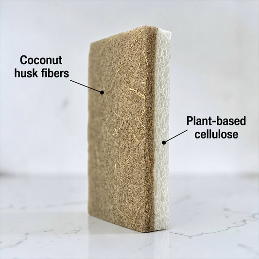 Natural Coconut Husk Dish Sponge | Pack of 3