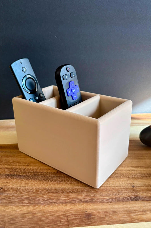 Modern Remote Holder, TV Remote Organizer, Desk or Living Room Caddy, Plant-Based Plastic