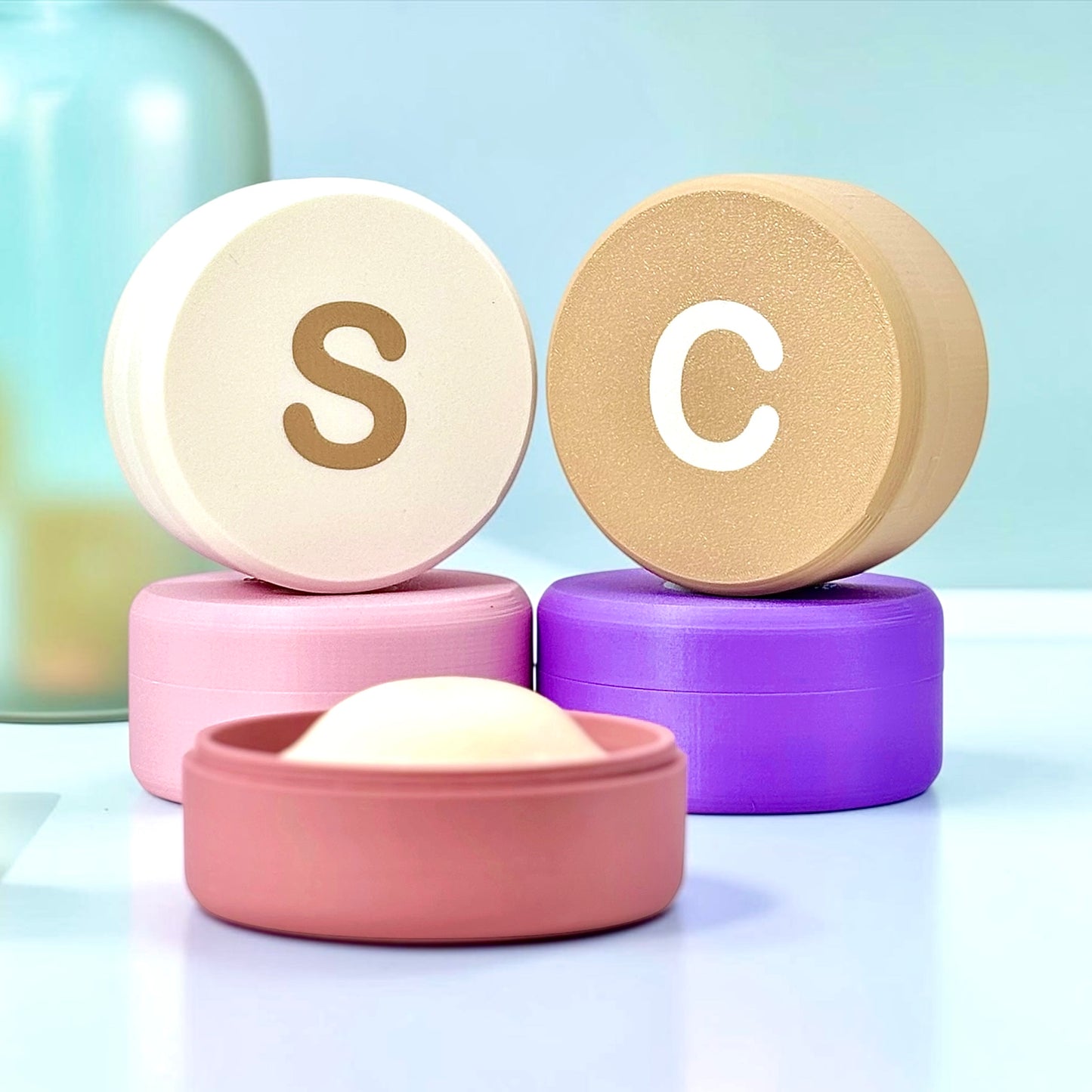 Shampoo and Conditioner Bar Travel Cases | Compatible with Kitsch & Marsmade Bars | Set of 2 | Mix n’ Match Colors | Plant-Based Plastic