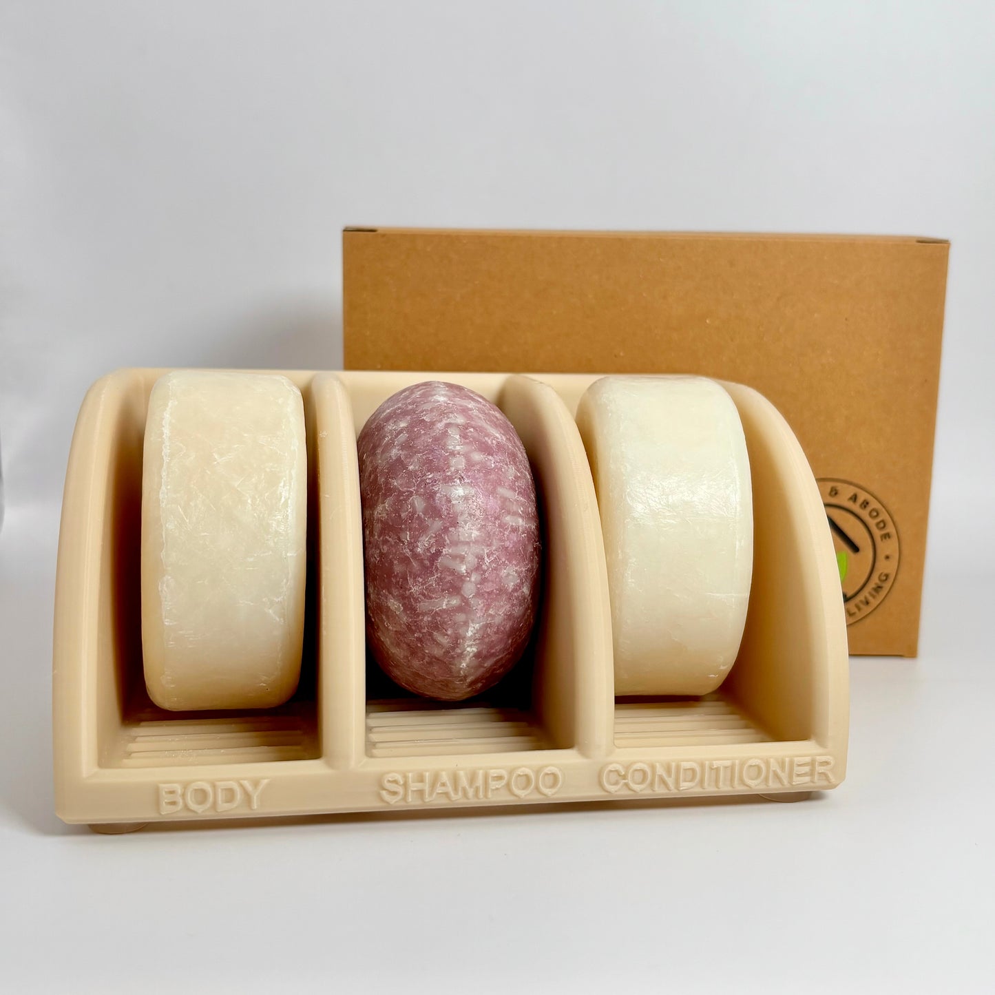 3-Bar Shampoo & Soap Holder - Self Draining Organizer