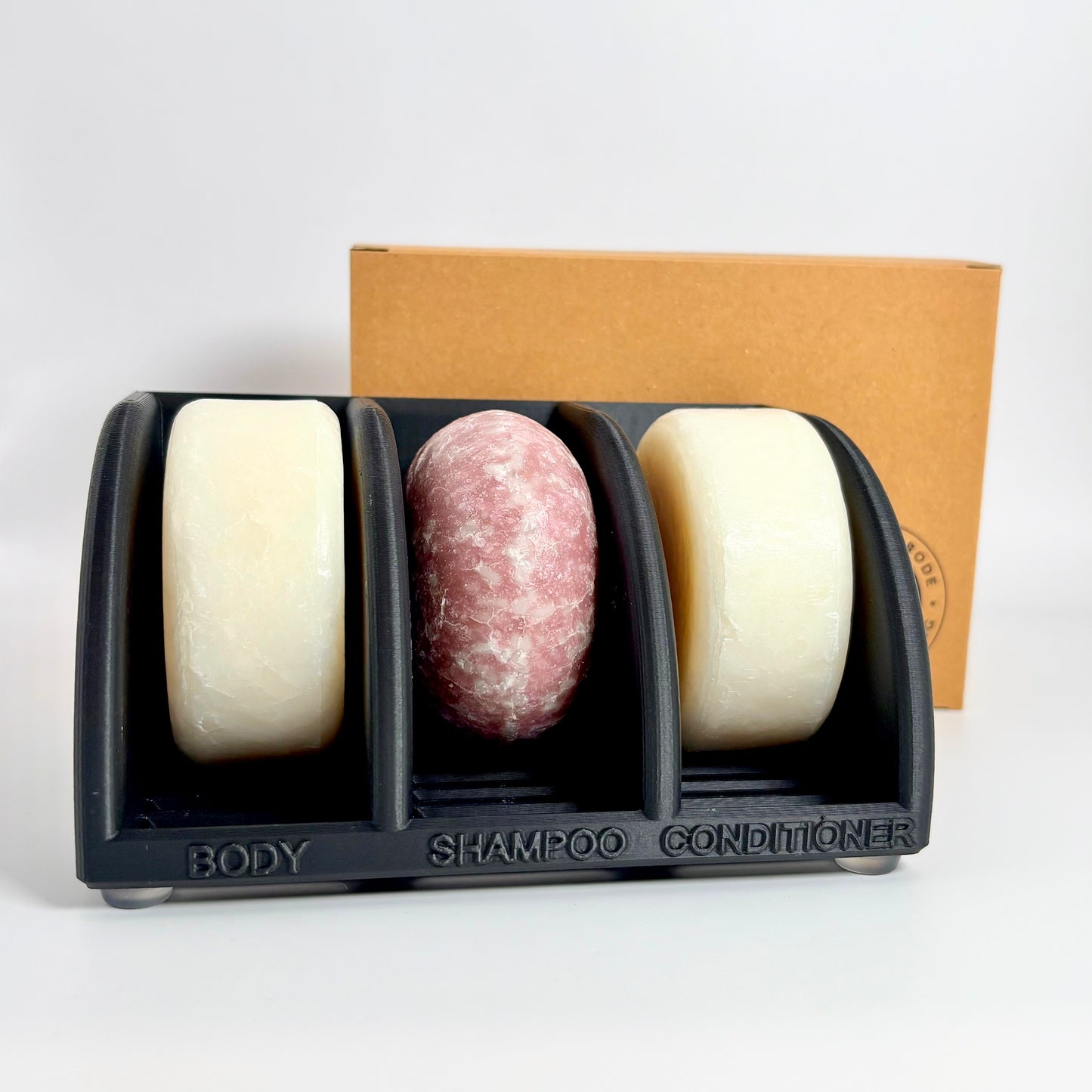 3-Bar Shampoo & Soap Holder - Self Draining Organizer