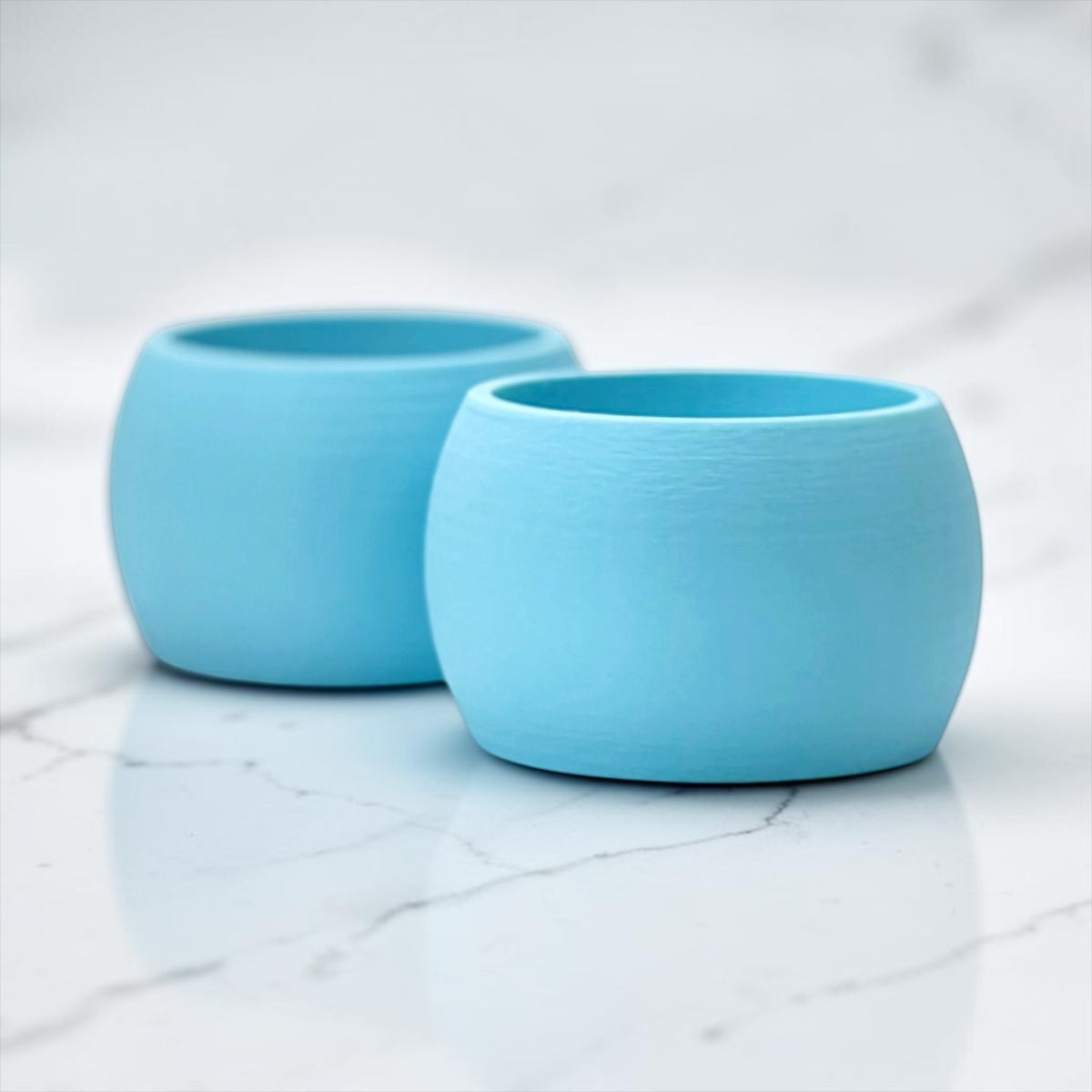 Colorful Matte Dinner Napkin Rings, Plant-Based Plastic