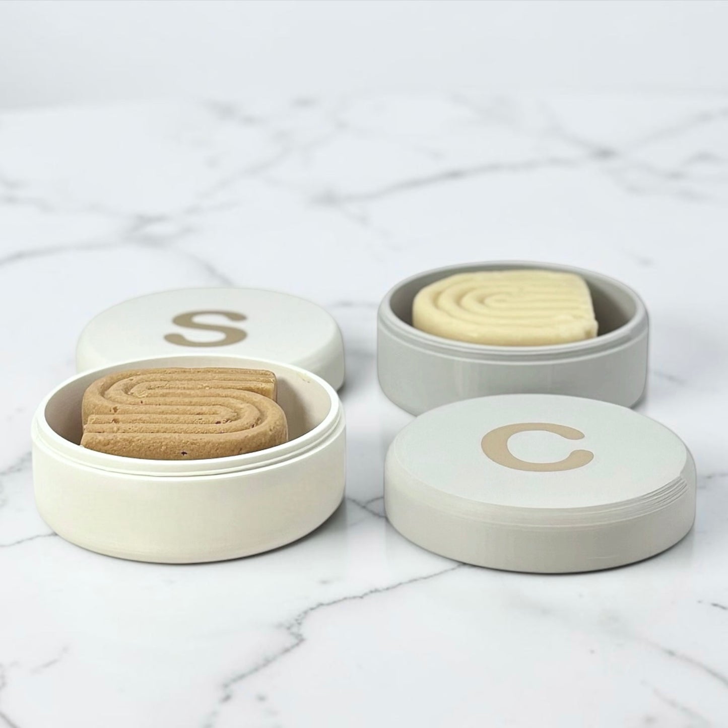 Shampoo and Conditioner Bar Travel Cases | Compatible with Kitsch & Marsmade Bars | Set of 2 | Mix n’ Match Colors | Plant-Based Plastic