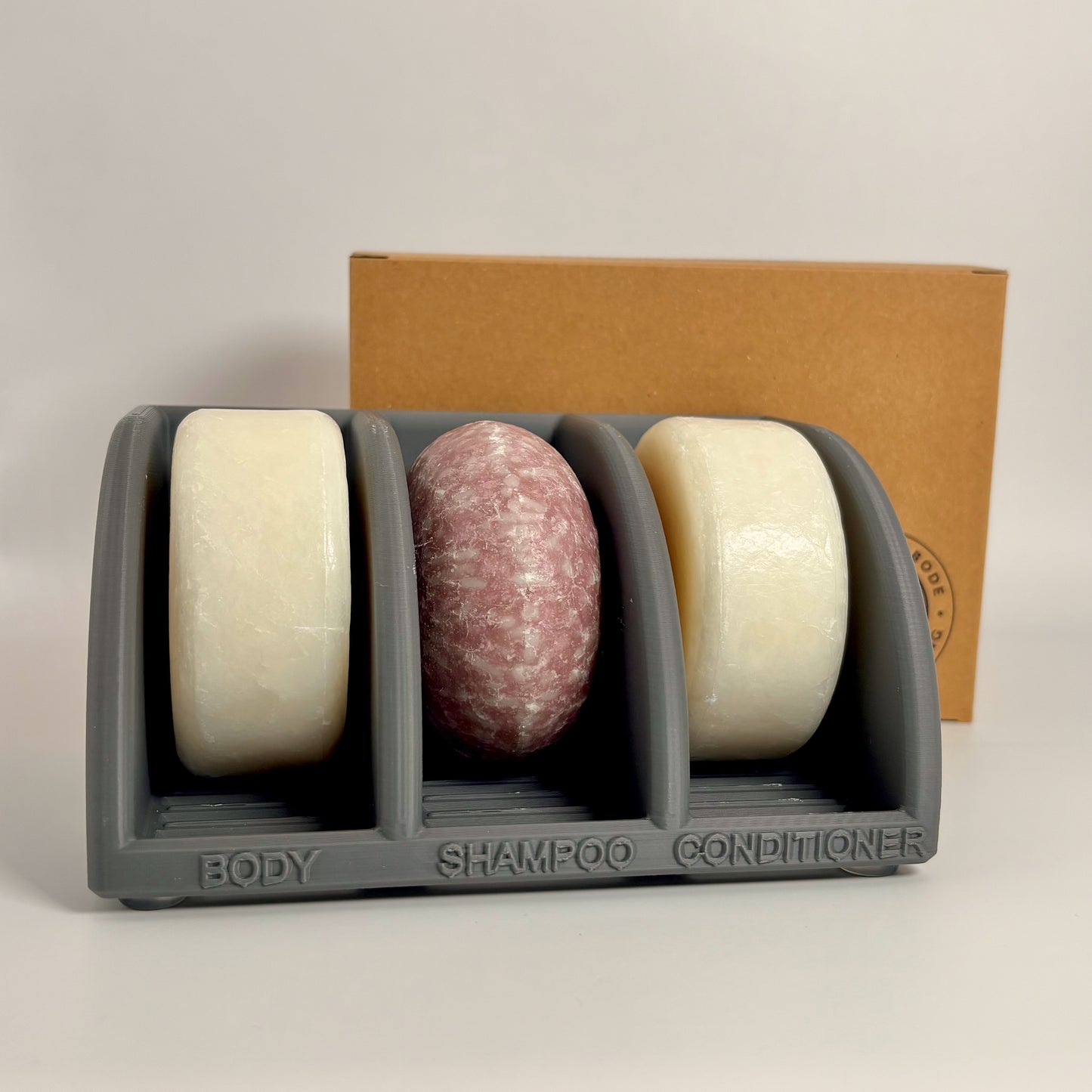 3-Bar Shampoo & Soap Holder - Self Draining Organizer