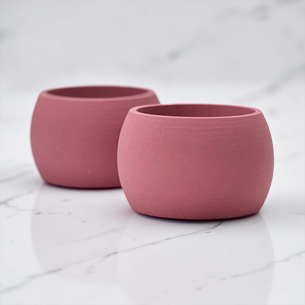 Colorful Matte Dinner Napkin Rings, Plant-Based Plastic