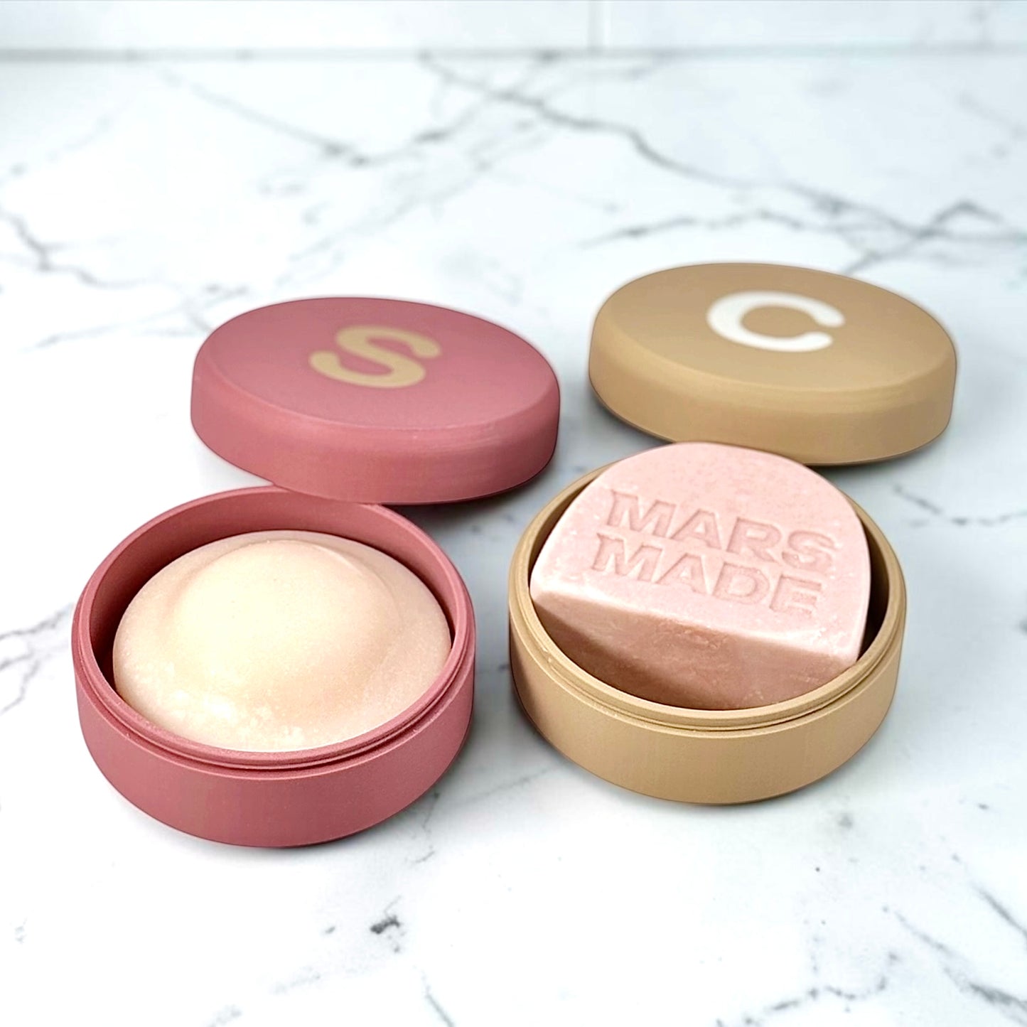 Shampoo and Conditioner Bar Travel Cases | Compatible with Kitsch & Marsmade Bars | Set of 2 | Mix n’ Match Colors | Plant-Based Plastic