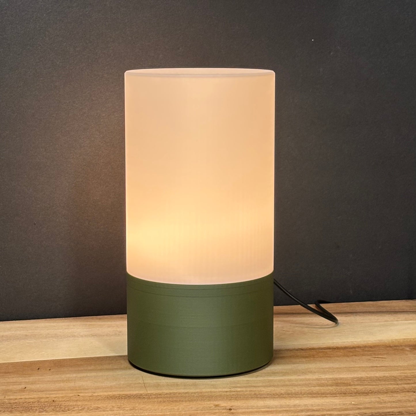 Minimalist Bedside Table Lamp: Eco-Friendly Warm White LED Light
