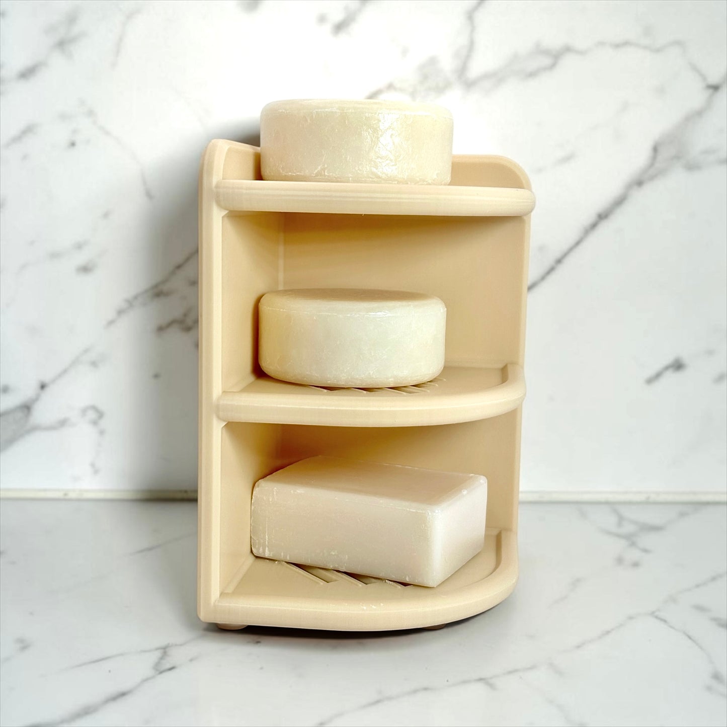 Vertical Shower Organizer for Shampoo Bars | 3-Tier Corner Storage Tower