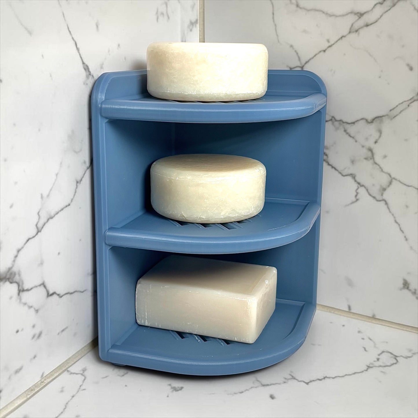 Vertical Shower Organizer for Shampoo Bars | 3-Tier Corner Storage Tower