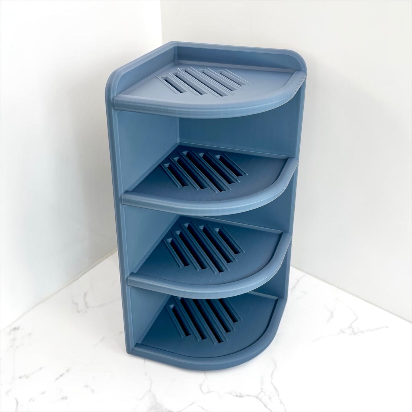 4 Slot Vertical Shower Organizer for Shampoo Bars | 4-Tier Corner Storage Tower