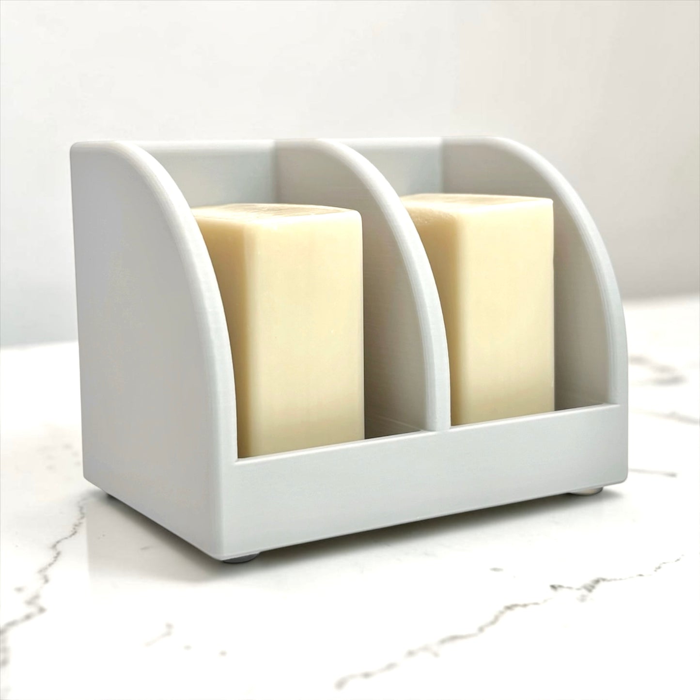 Customizable Family Soap Holder | 2 Bar Self Draining Soap Dish