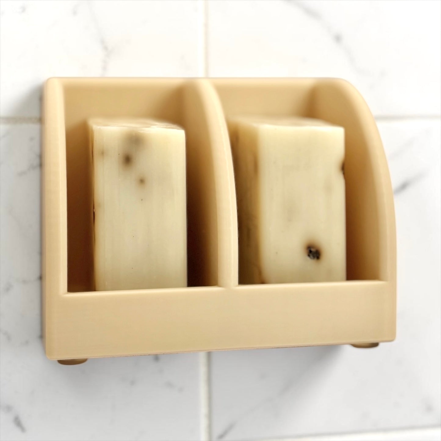 Customizable Family Soap Holder | 2 Bar Self Draining Soap Dish
