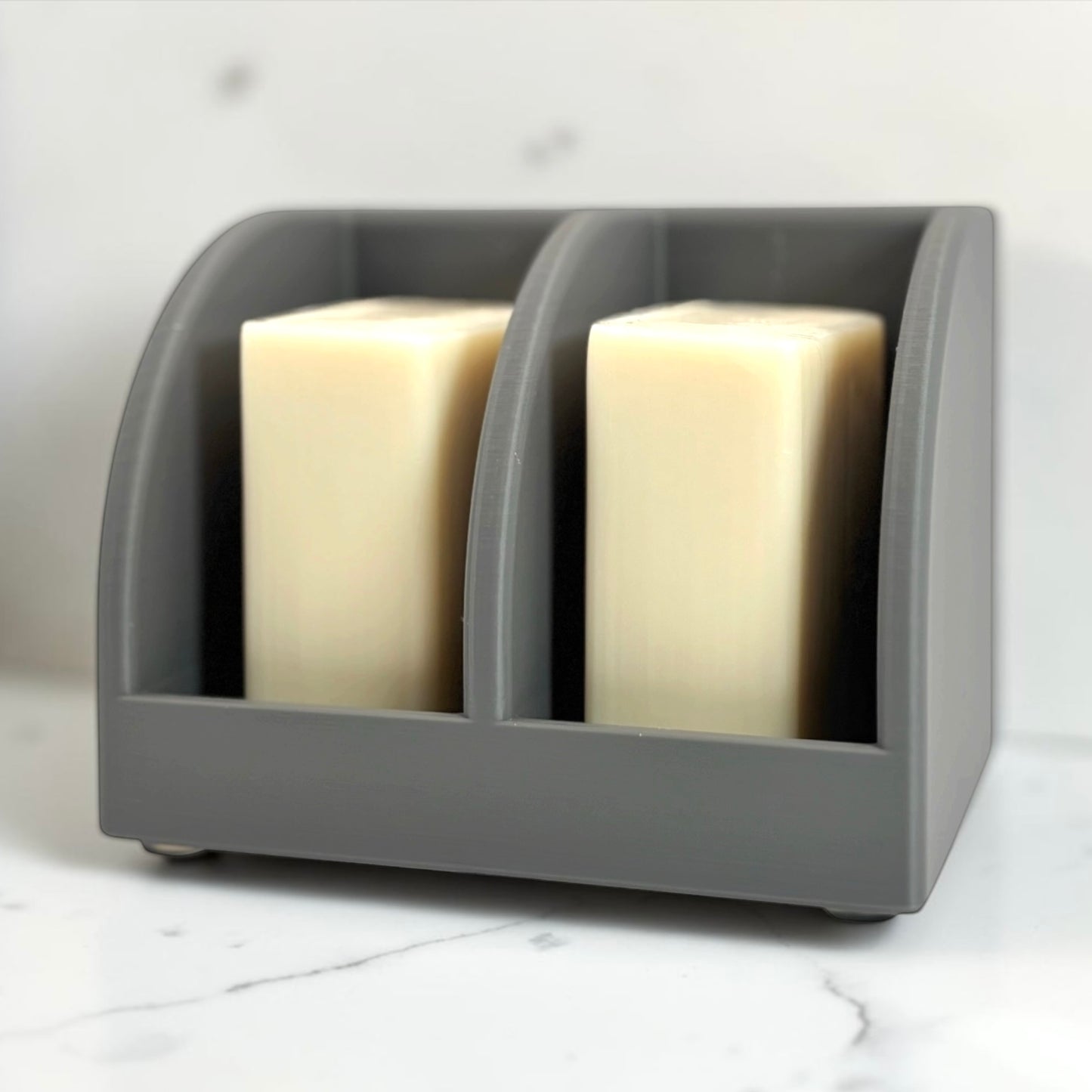 Customizable Family Soap Holder | 2 Bar Self Draining Soap Dish