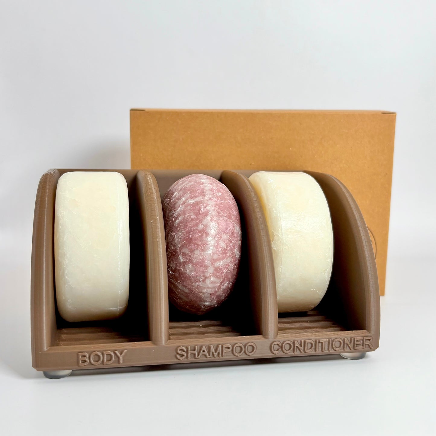 3-Bar Shampoo & Soap Holder - Self Draining Organizer