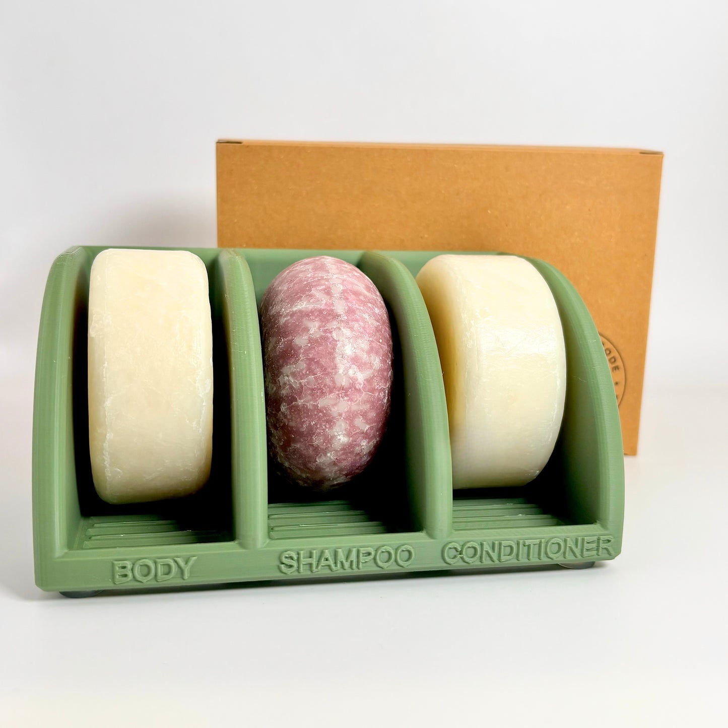 3-Bar Shampoo & Soap Holder - Self Draining Organizer