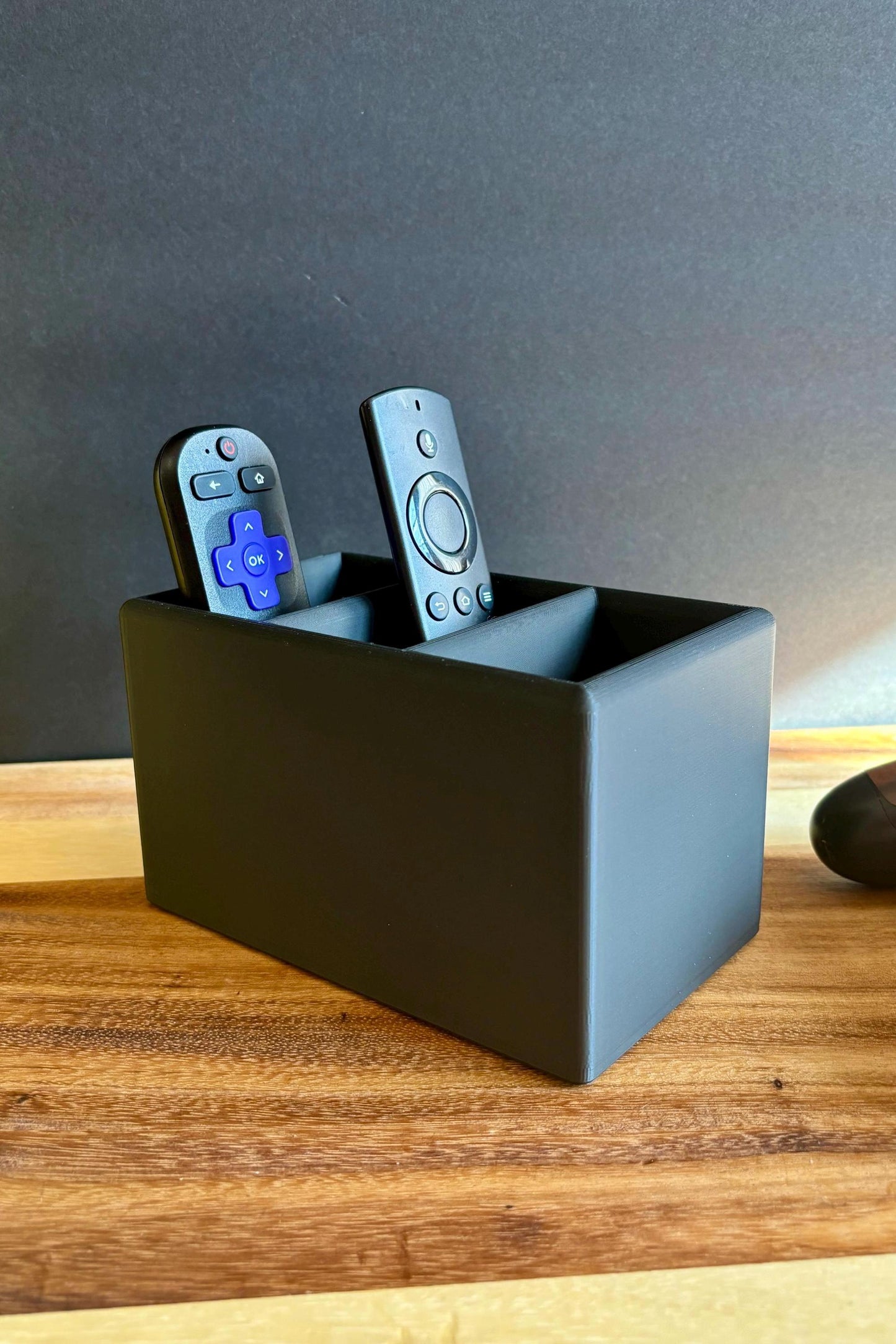 Modern Remote Holder, TV Remote Organizer, Desk or Living Room Caddy, Plant-Based Plastic