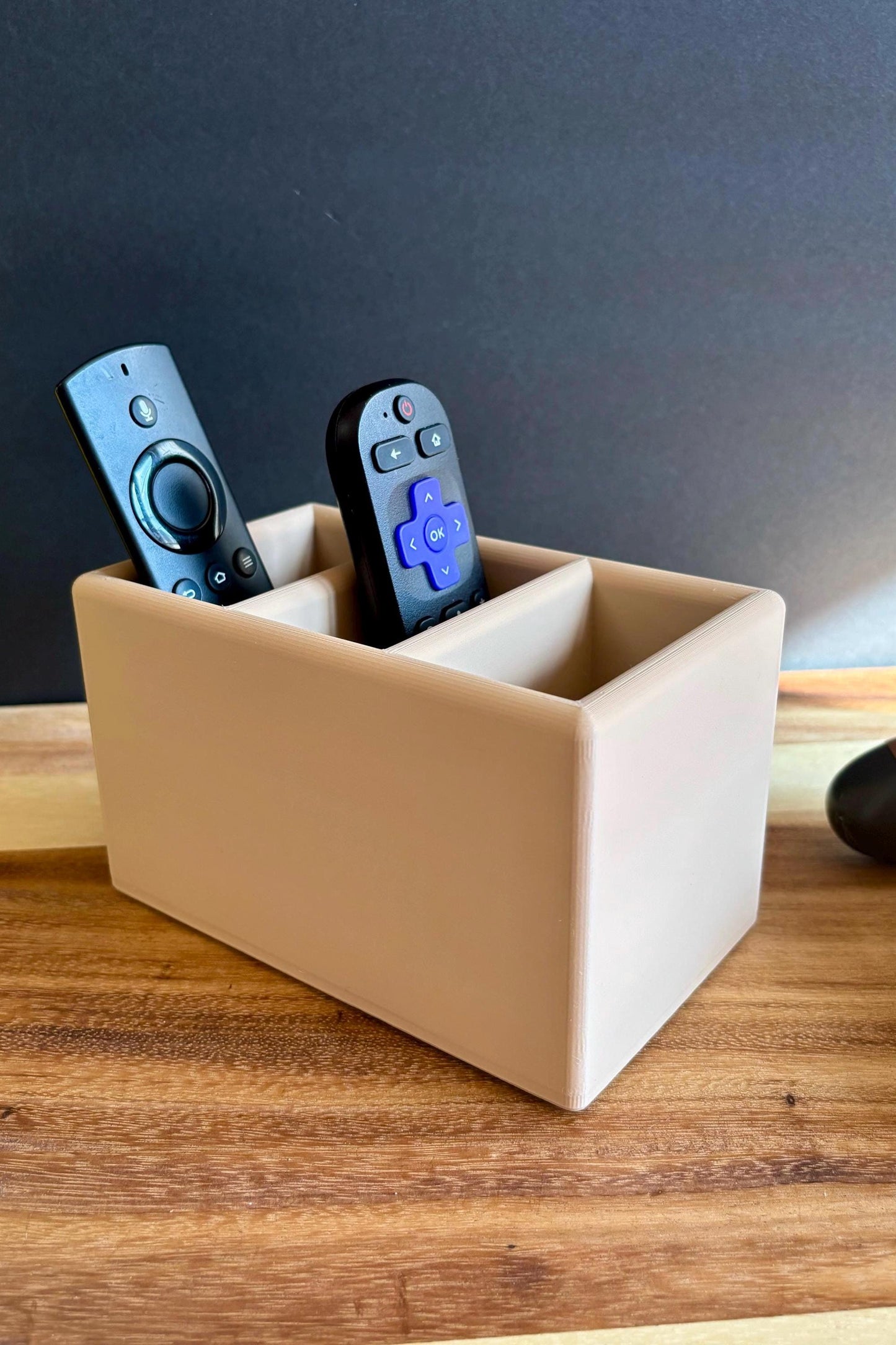 Modern Remote Holder, TV Remote Organizer, Desk or Living Room Caddy, Plant-Based Plastic