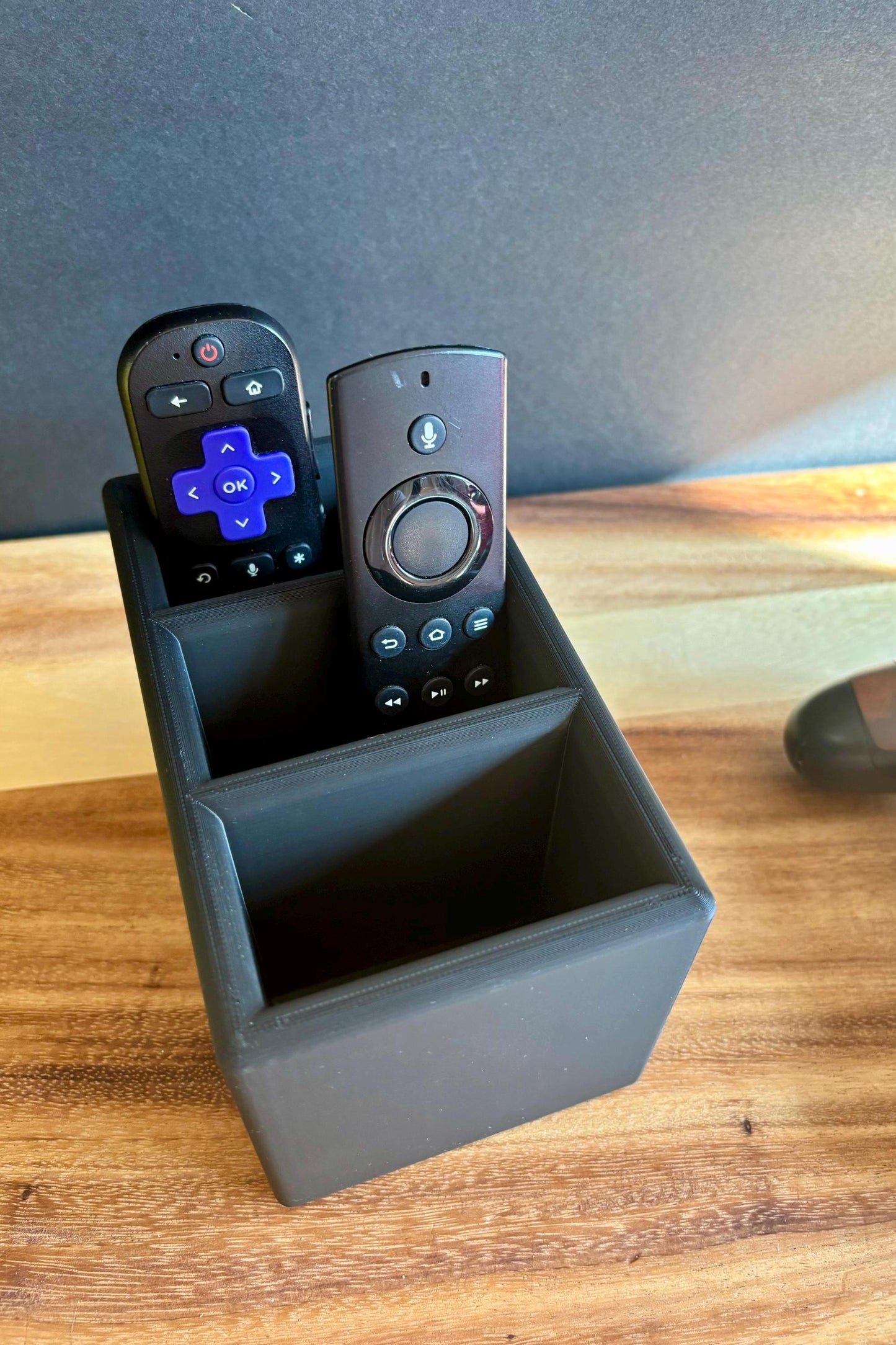 Modern Remote Holder, TV Remote Organizer, Desk or Living Room Caddy, Plant-Based Plastic