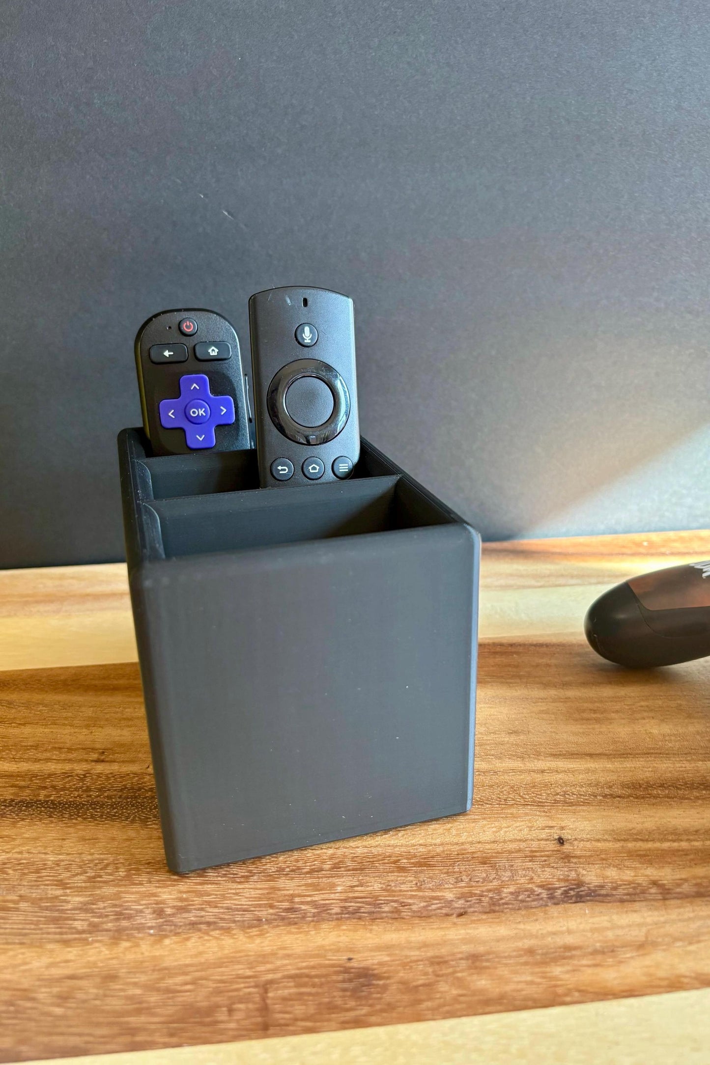 Modern Remote Holder, TV Remote Organizer, Desk or Living Room Caddy, Plant-Based Plastic