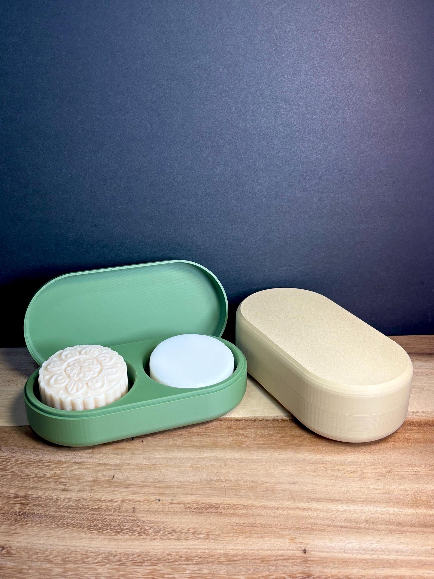 Plant-Based Plastic Solid Shampoo Holder: Matte Finish 2-Bar Travel Case