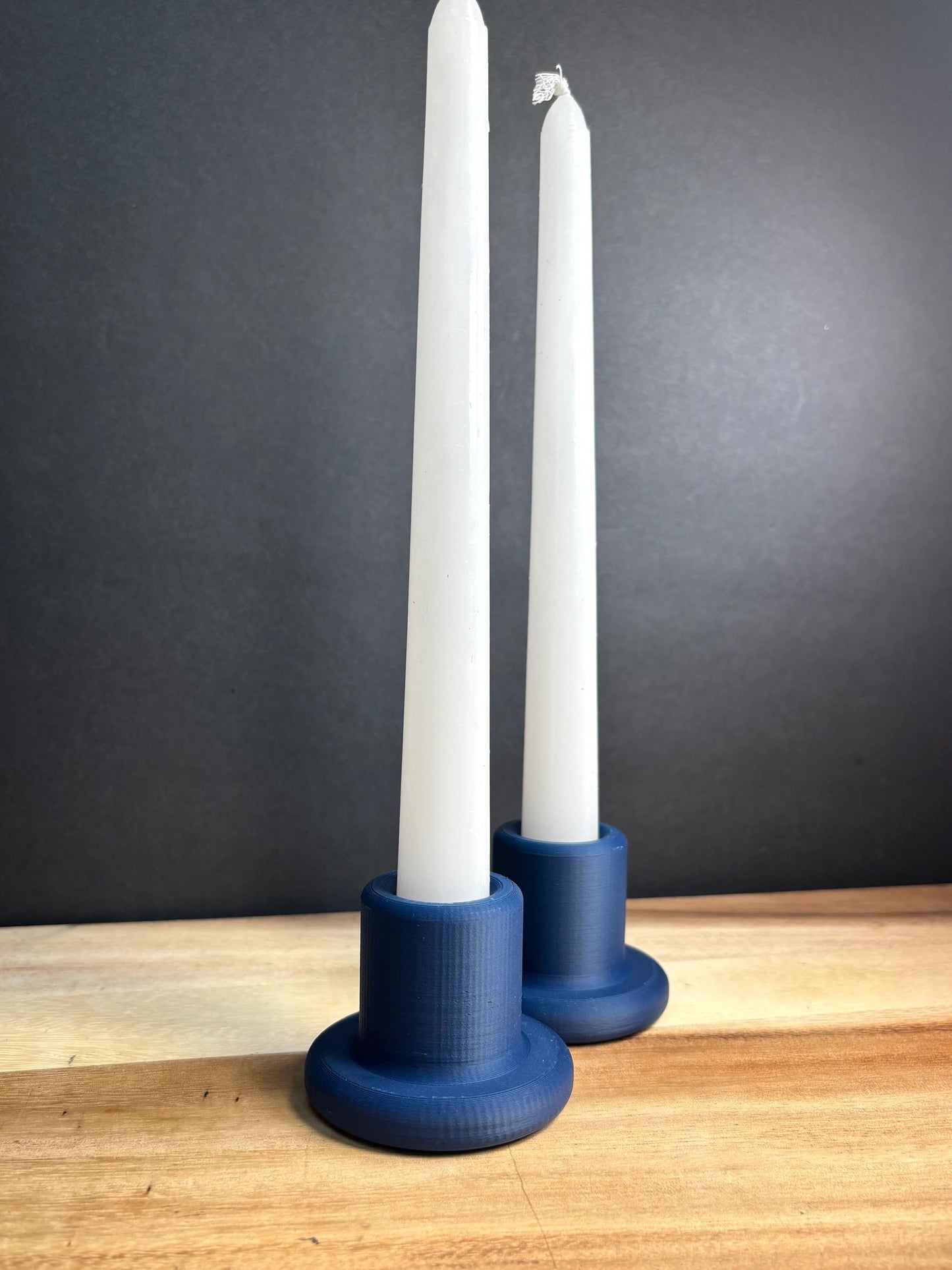 Minimalist Round Candlestick Holder: Plant-Based Plastic Taper Candle Stand