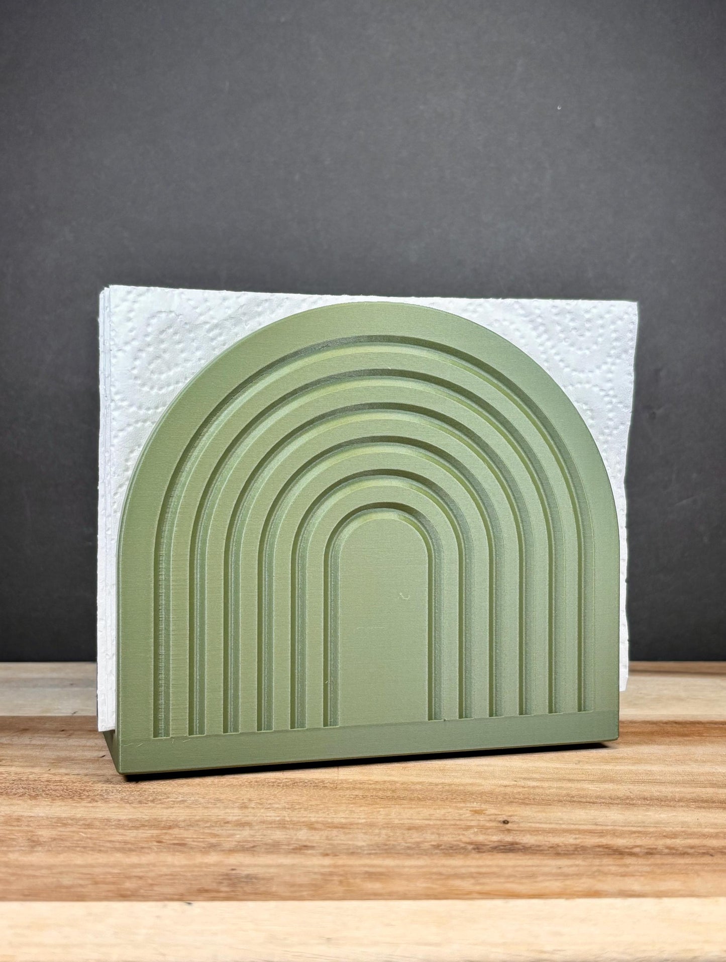 Modern Arch Napkin Holder: Plant-Based Plastic, Matte Finish