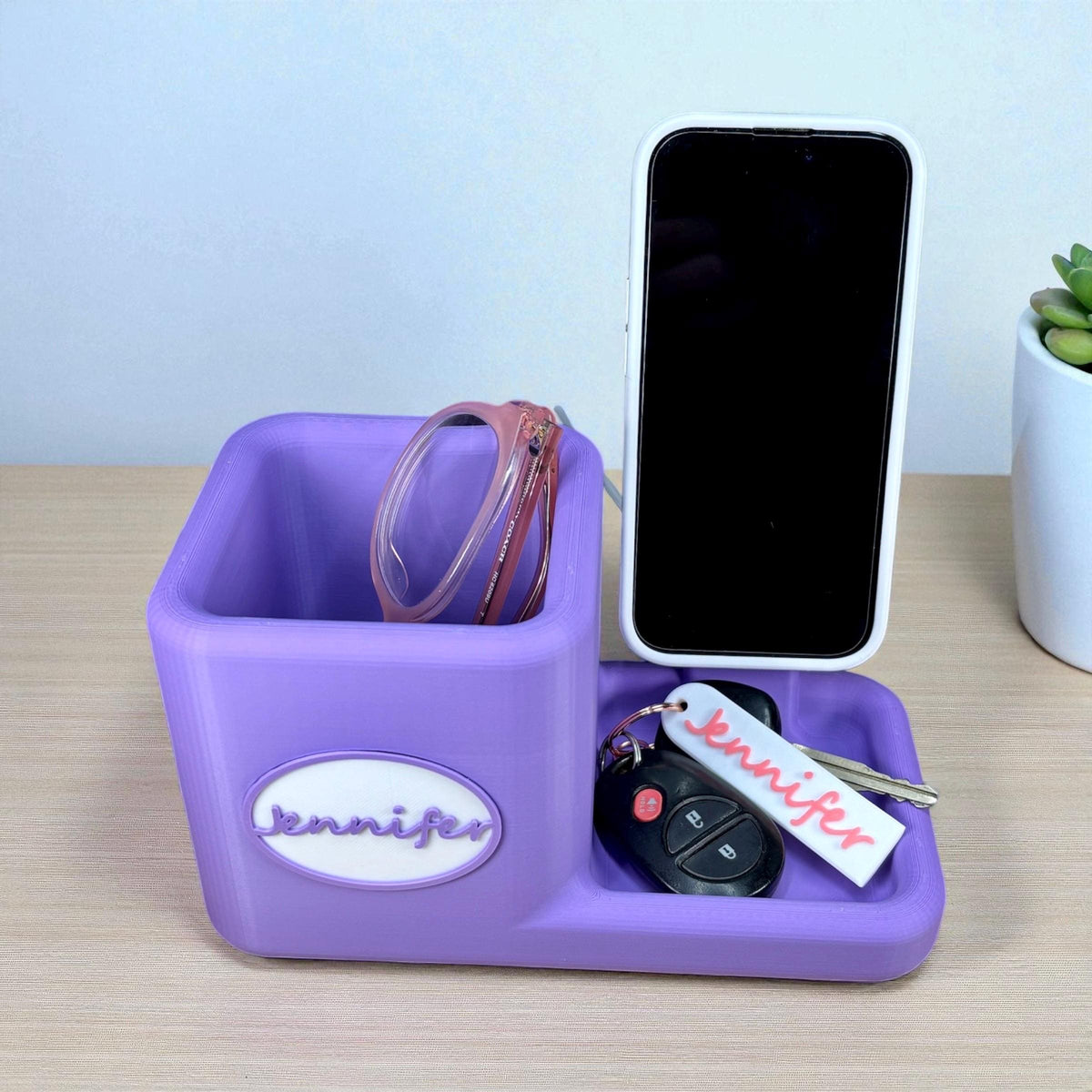Personalized iPhone MagSafe Charging Dock & Desk Organizer
