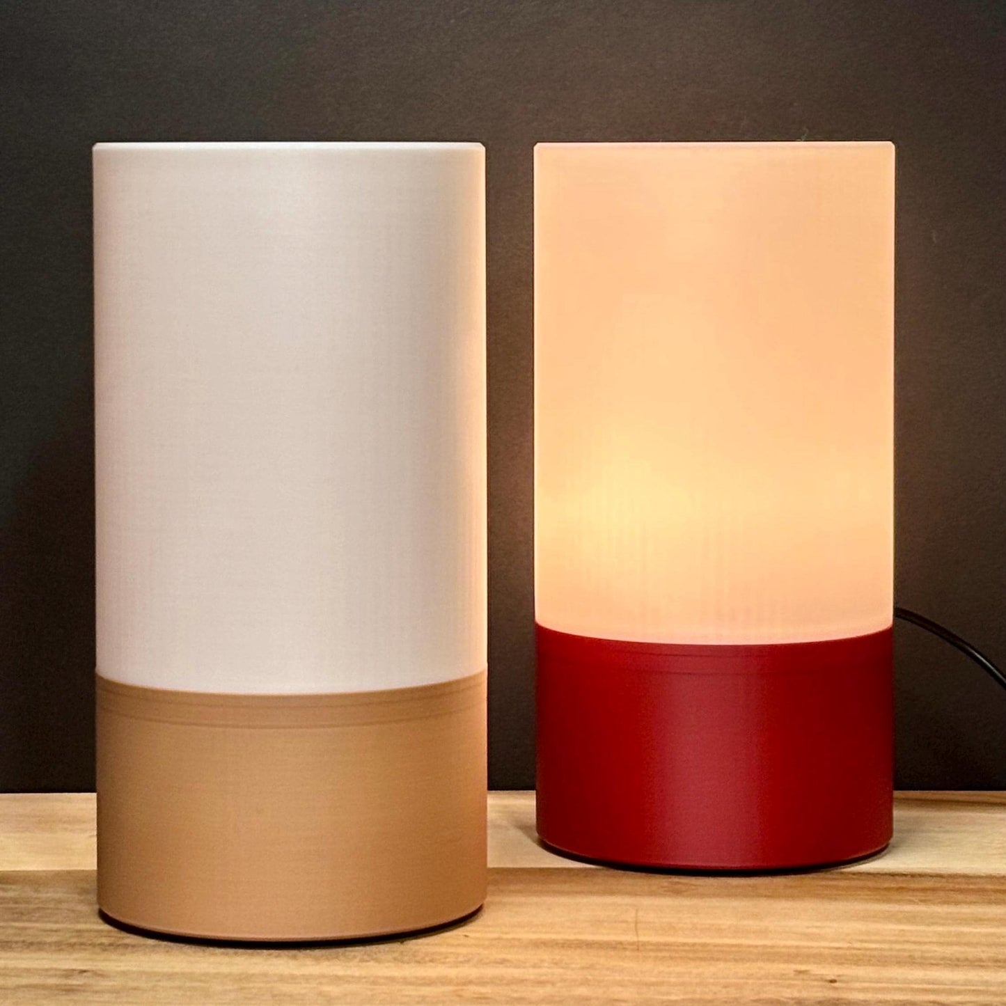Minimalist Bedside Table Lamp: Eco-Friendly Warm White LED Light