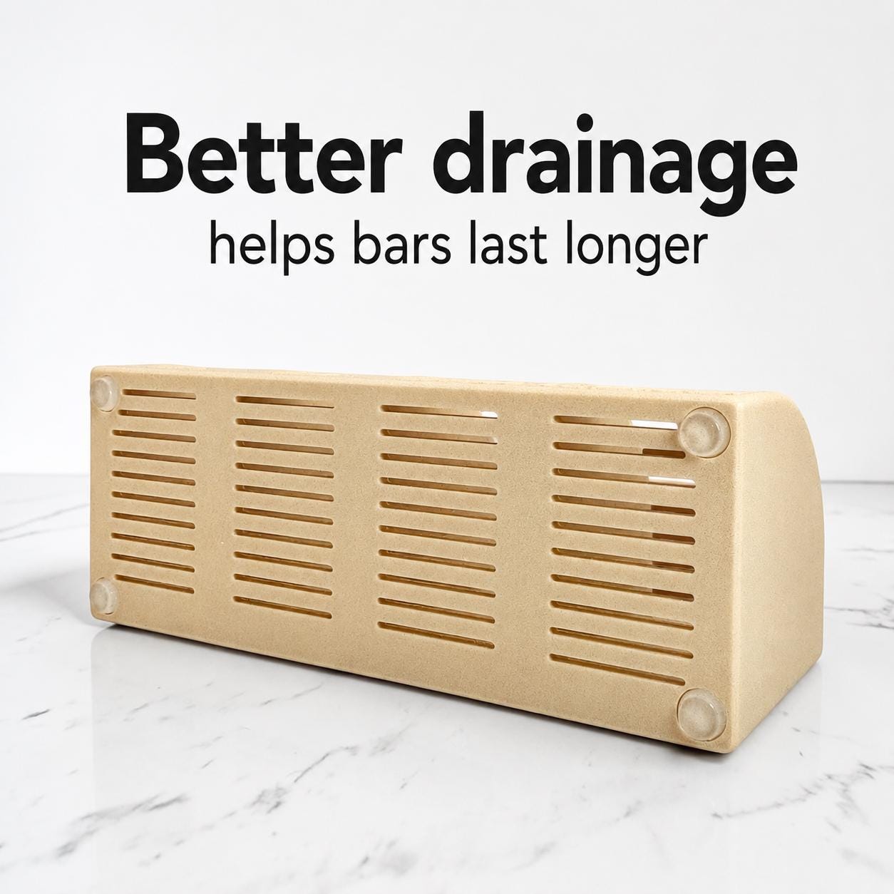 Customizable Family Soap Holder | 4 Bar Self Draining Soap Dish