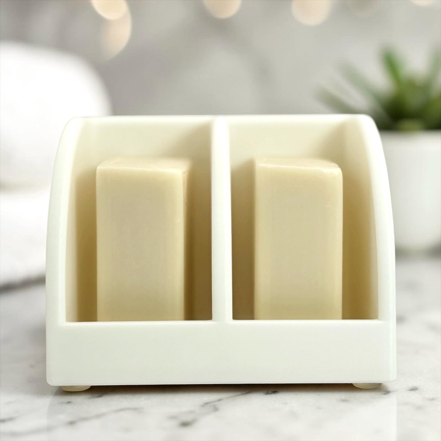 Customizable Family Soap Holder | 2 Bar Self Draining Soap Dish