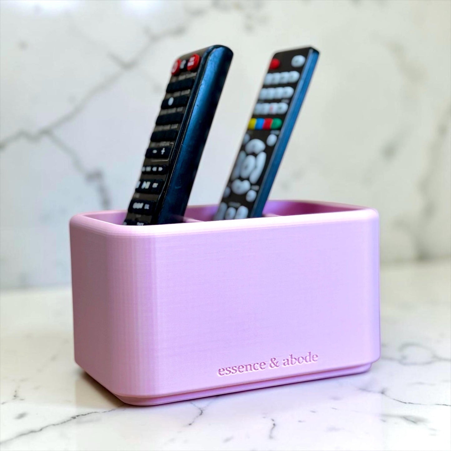 Minimalist Remote Holder, TV Remote Organizer, Made from Plant-Based Plastic in Matte Finish