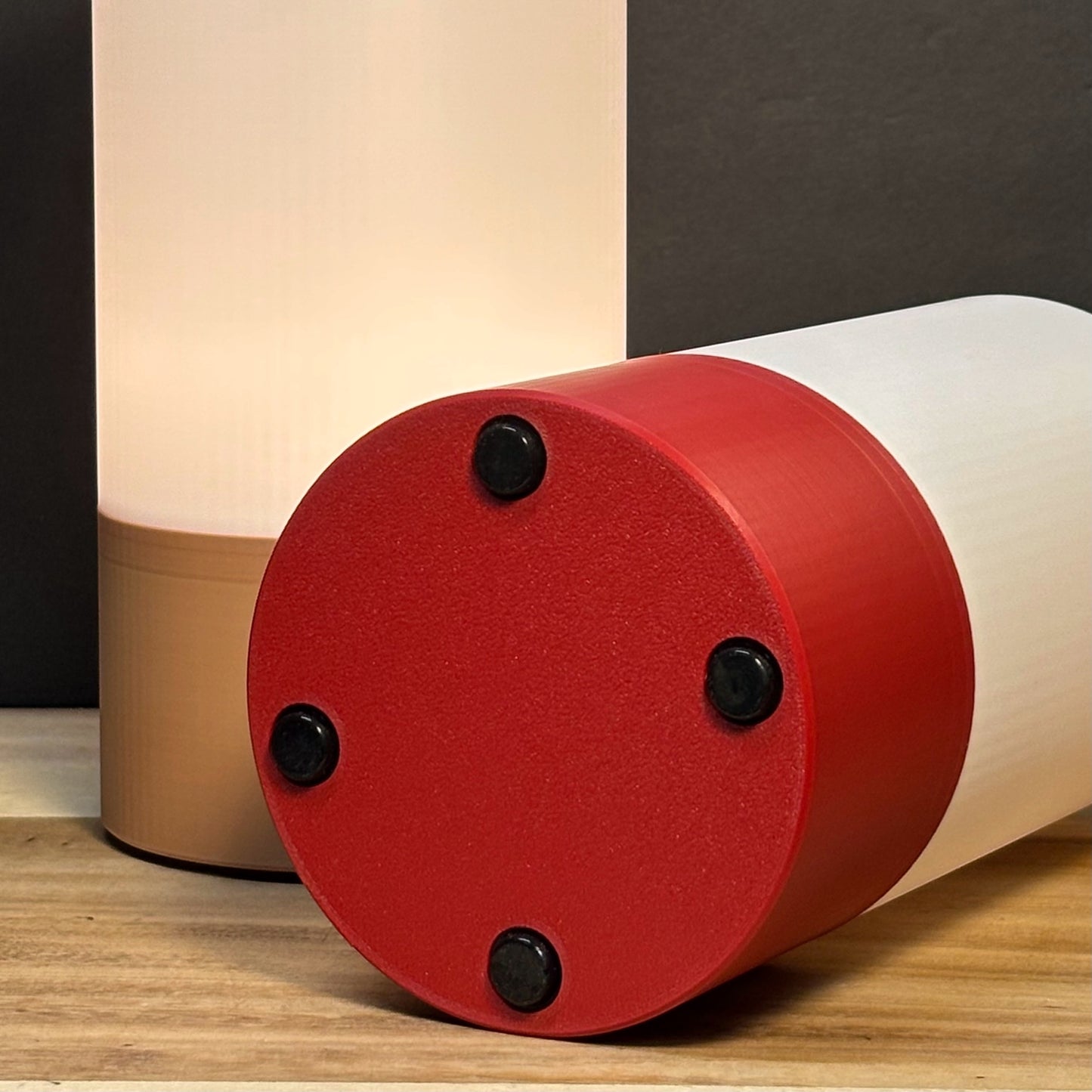 Minimalist Bedside Table Lamp: Eco-Friendly Warm White LED Light