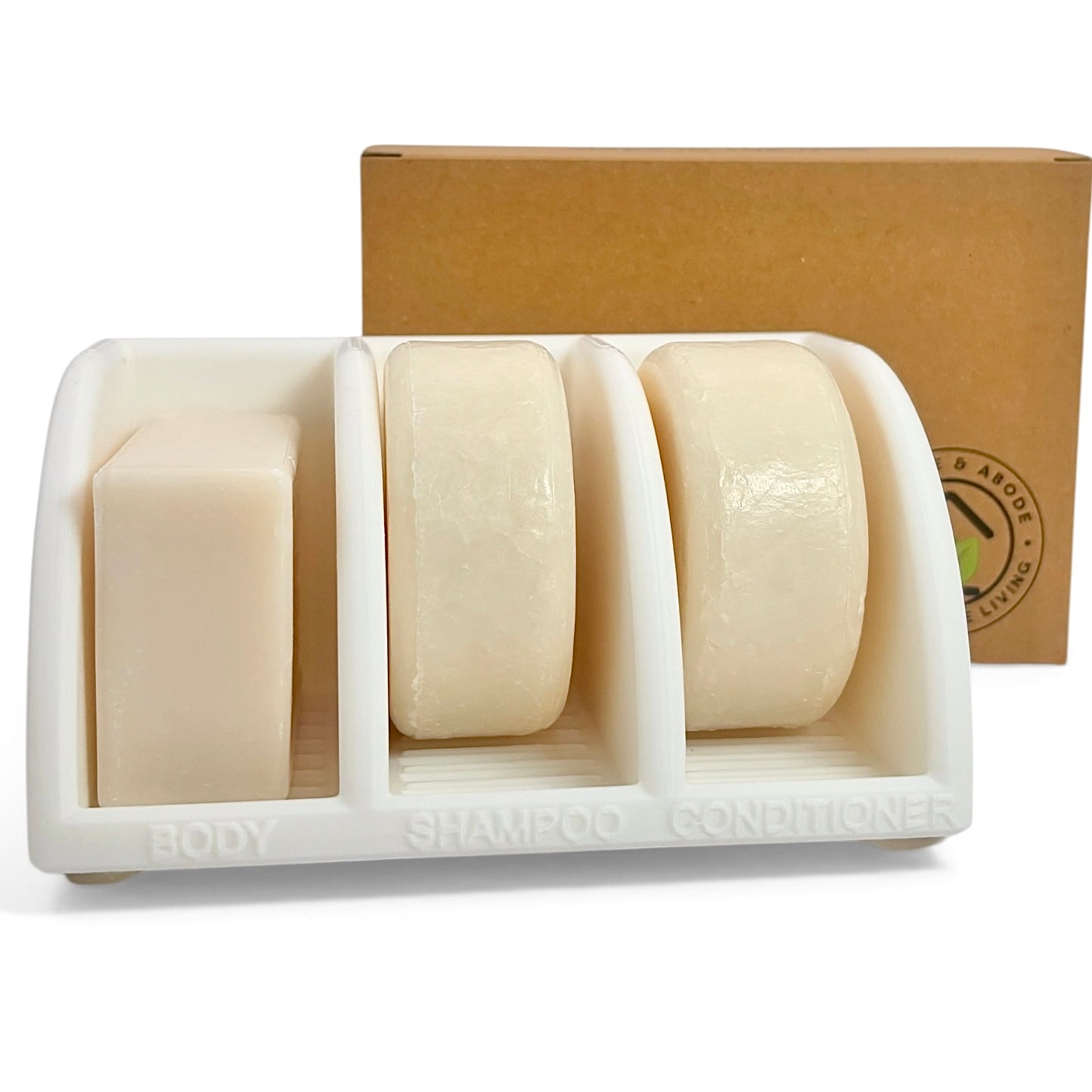 3-Bar Shampoo & Soap Holder - Self Draining Organizer