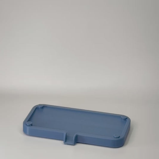 Minimalist Kitchen Sink Organizer | Self-Draining Caddy | Sponge & Brush Holder with Soap Dispenser | Plant-Based Plastic